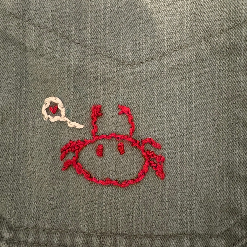 Indie Upcycled Embroidered High Rise Vintage Boho Shorts